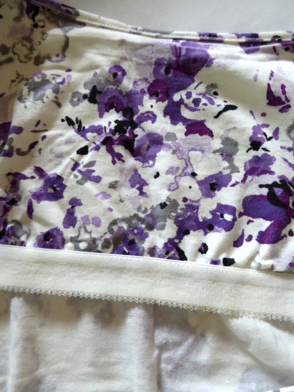APT. 9 ESSENTIAL BRAND PURPLE FLORAL TANK TOP CAMI SHELF BRA STRETCH XL - Picture 7 of 9